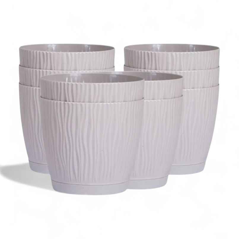 Nurturing Green - Self Watering Pots for Plants | Set of 10 | Mocha | Size: 14cm x 12.5cm Nurturing Green - Self Watering Pots for Plants | Set of 10 | Mocha | Size: 14cm x 12.5cm