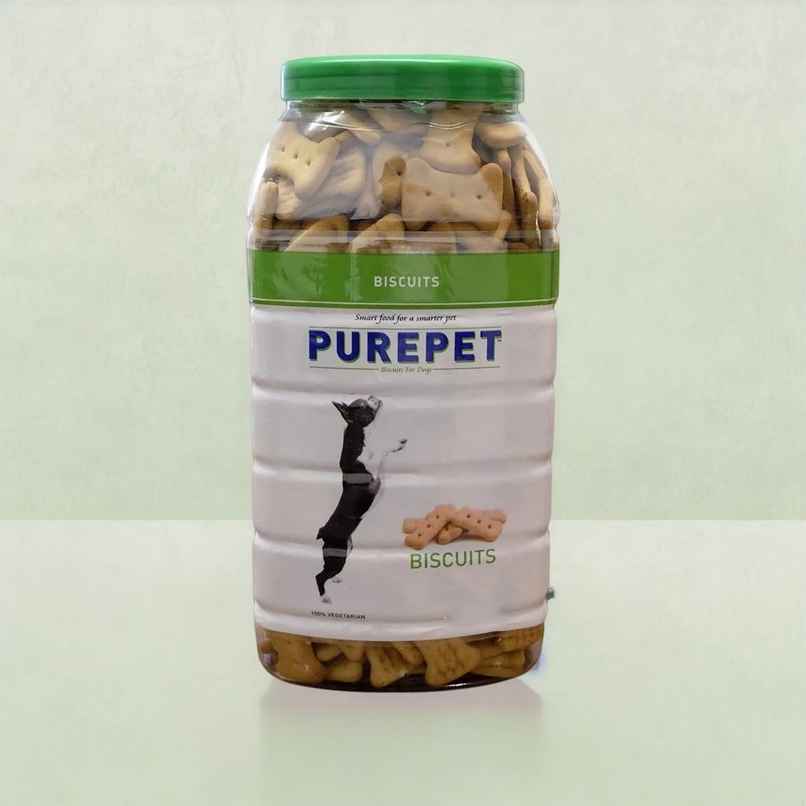 Purepet 100% Vegeterian Dog Biscuit Treats Jar