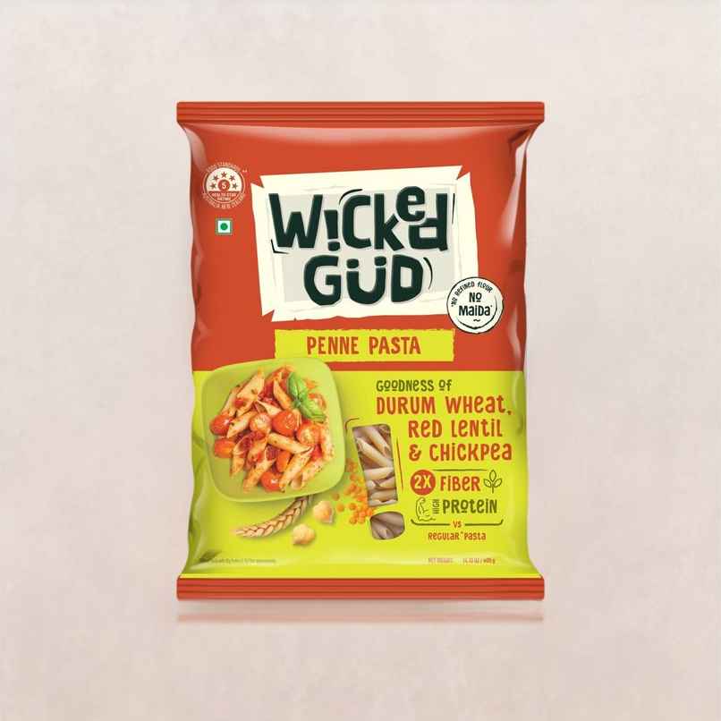 WickedGud Penne Pasta | Chickpeas | Red Lentil | Brown Rice and Durum Wheat