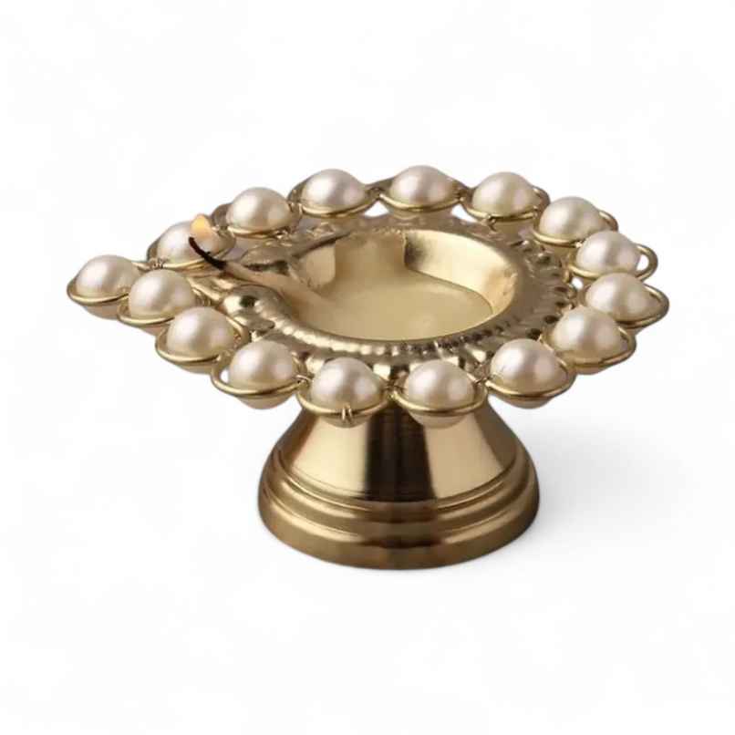 Pearl Diya for Decorations | Modern | Brass | Diya-Pooja | Urban Born Pearl Diya for Decorations | Modern | Brass | Diya-Pooja | Urban Born