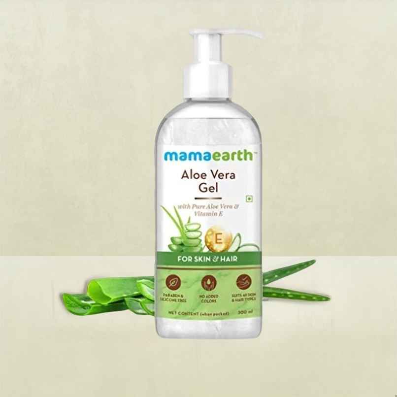 Mamaearth Aloe Vera Gel with Pure Aloe Vera & VitaminE for Skin & Hair | Hydrates, Soothes Skin