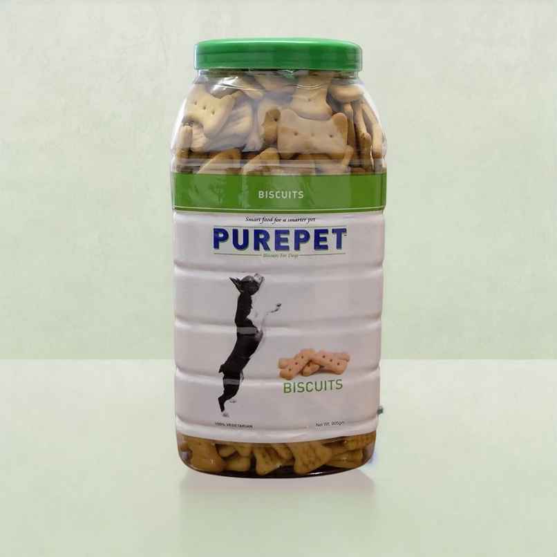 Purepet 100% Vegeterian Dog Biscuit Treats Jar