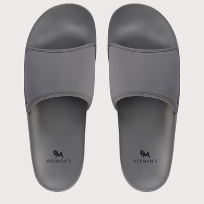 Neemans Unisex Eco Slides - Pebble Grey | UK 7 Neemans Unisex Eco Slides - Pebble Grey | UK 7