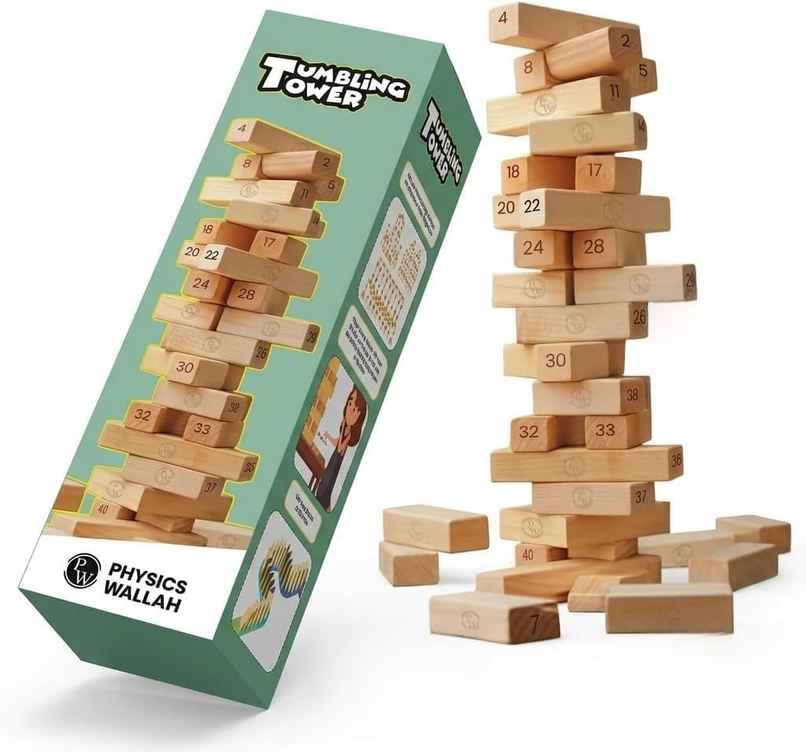 PW Curious Jr. Tumbling Tower | Strategic Block Stacking Game for Kids 6+ Years | Multicolor PW Curious Jr. Tumbling Tower | Strategic Block Stacking Game for Kids 6+ Years | Multicolor