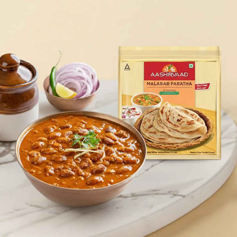 Rajma masala + Aashirvaad Malabar Paratha | Heat & Eat Rajma masala + Aashirvaad Malabar Paratha | Heat & Eat