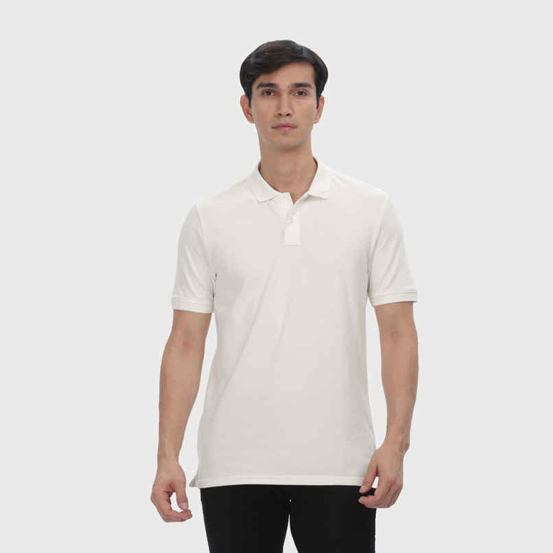 OUTLAWS Men's Premium Cotton Lycra Polo T-Shirt | Cream - S OUTLAWS Men's Premium Cotton Lycra Polo T-Shirt | Cream - S