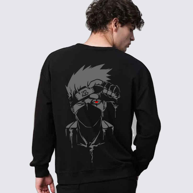De Tees Men's Sweatshirt | Kakashi | Black - 2XL