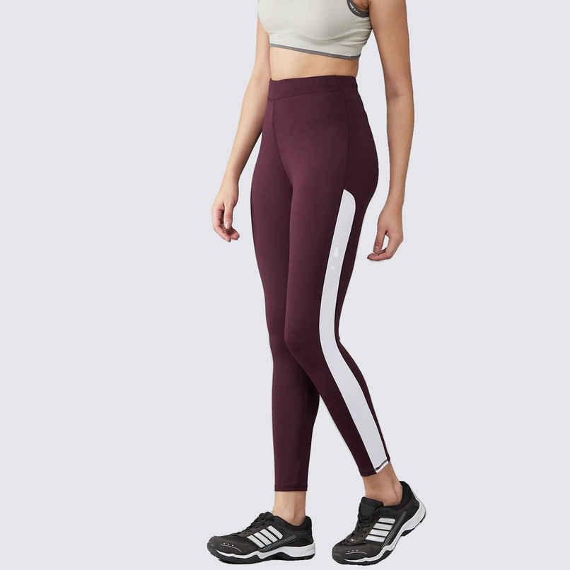 Blinkin Women's Gym Pants & Tights - Maroon | Squat Proof | Active Wear | Yoga Pants | L