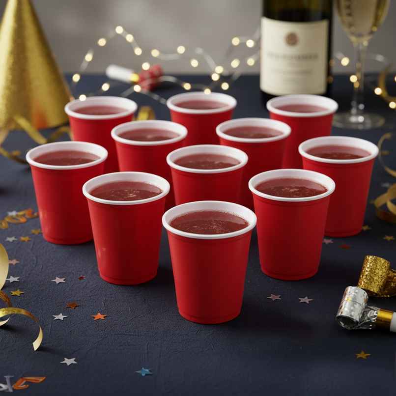 Reusable Red Shot Glasses | Red Solo Cups, Christmas, New Year's Eve Parties | Party Propz Reusable Red Shot Glasses | Red Solo Cups, Christmas, New Year's Eve Parties | Party Propz
