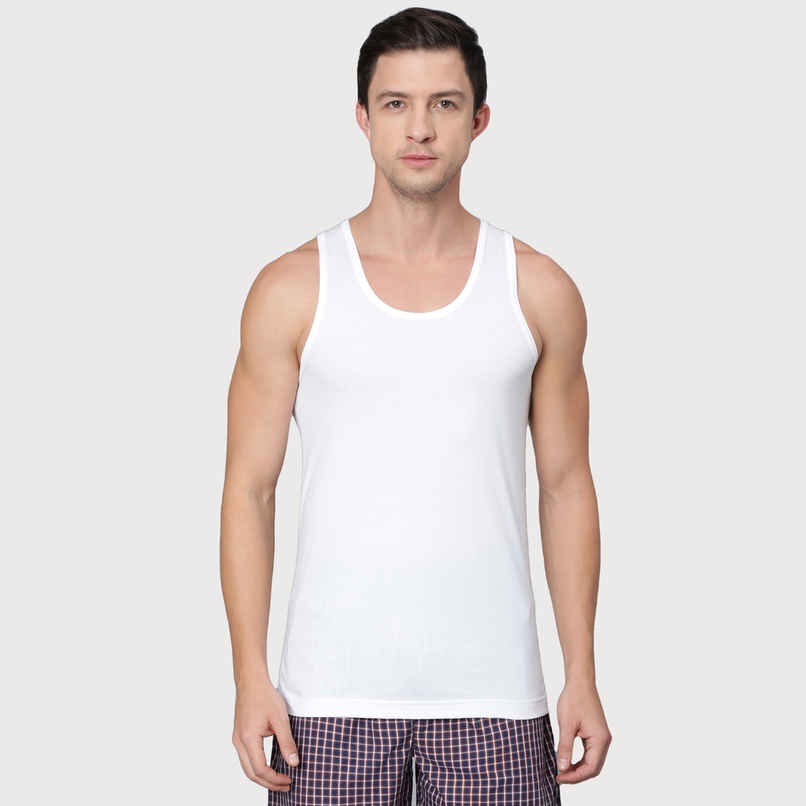 Van Heusen Men Pack Of 2 Moisture Activated & Super Soft Cool It Vest |White-S