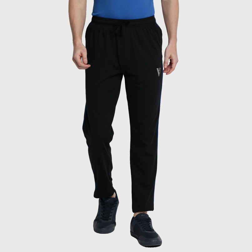 Van Heusen Athleisure Men Black Solid Smart Tech Easy Stain Release Trackpant |S