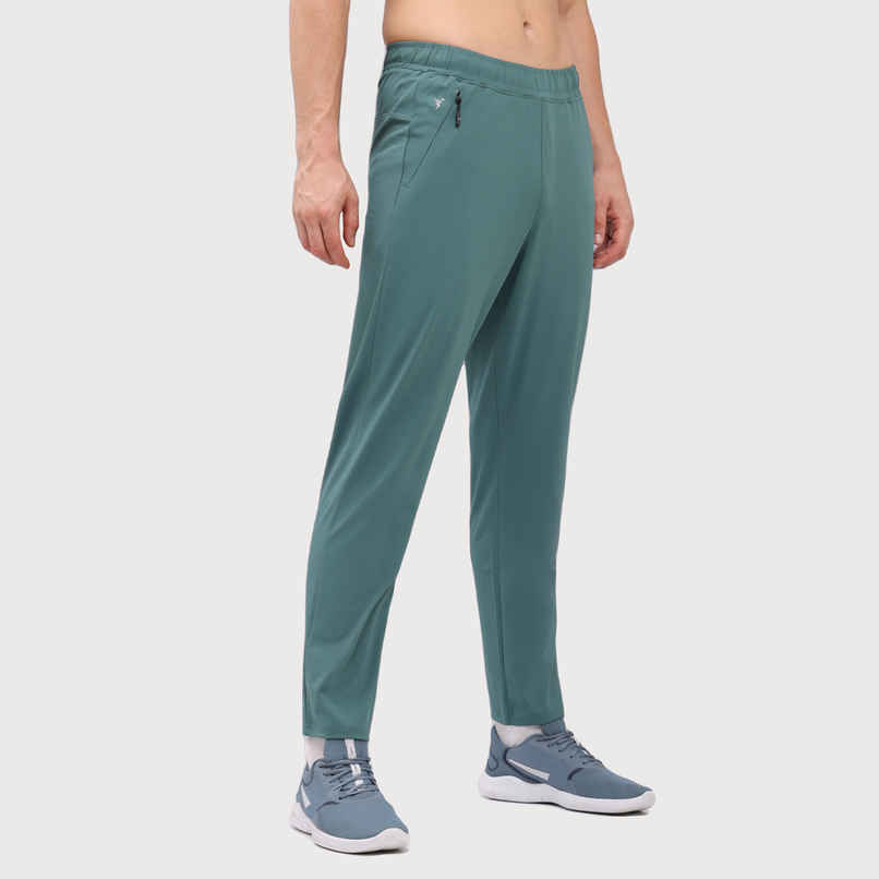 Technosport Men Poly Solid Relax Fit Sports Trackpants with ELASTO PLUS | Black | XXL