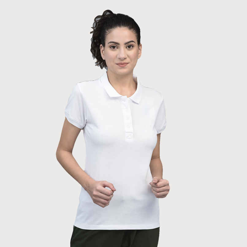 Dollar Women Polo T-shirt - White | Premium Cotton | L Dollar Women Polo T-shirt - White | Premium Cotton | L