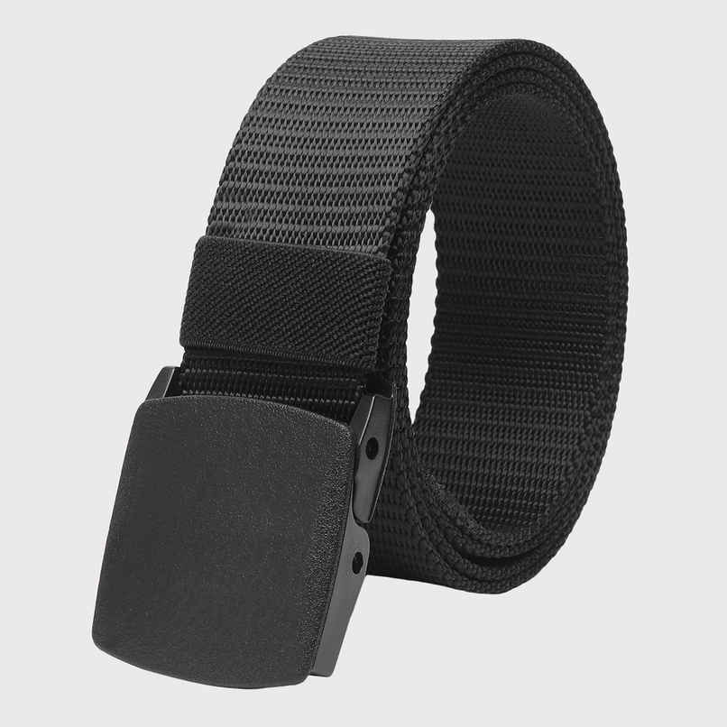 Zoro Men's Solid Nylon Belt | Black - Free Size