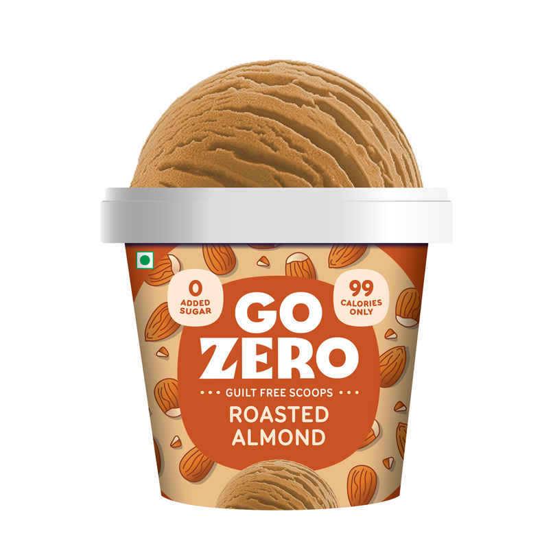 Go Zero Roasted Almond Low Calorie Guilt Free Icecream Cup