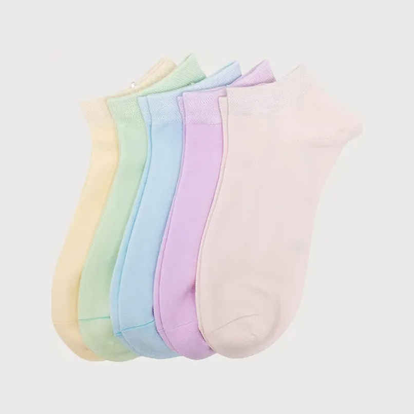 Sjeware Unisex Solid 80% Cotton, 19% Polyester, and 1% Elastane Ankle Socks | Assorted - One Size
