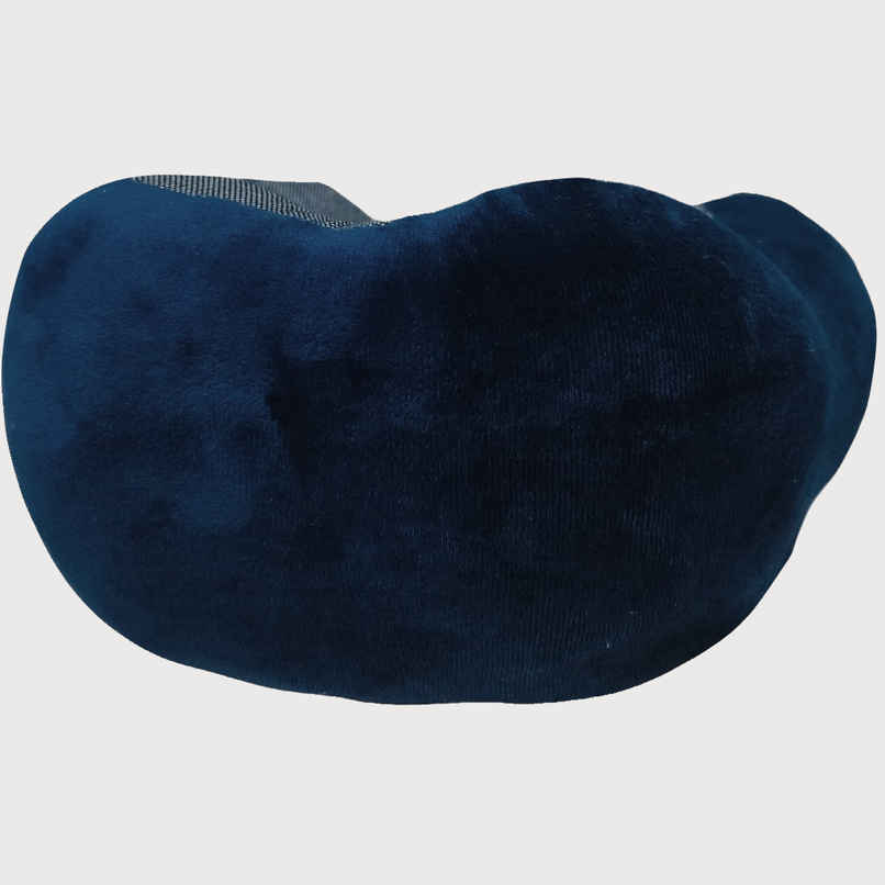 Billebon Unisex Memory Foam Neck Pillow with Eye Mask | Navy Blue - One Size