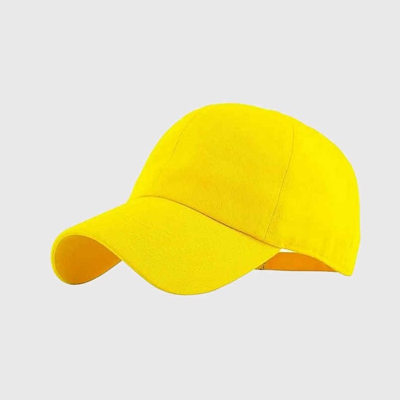 Infispace Pure Cotton Unisex Summer Sports Classic Cap Lemon Color