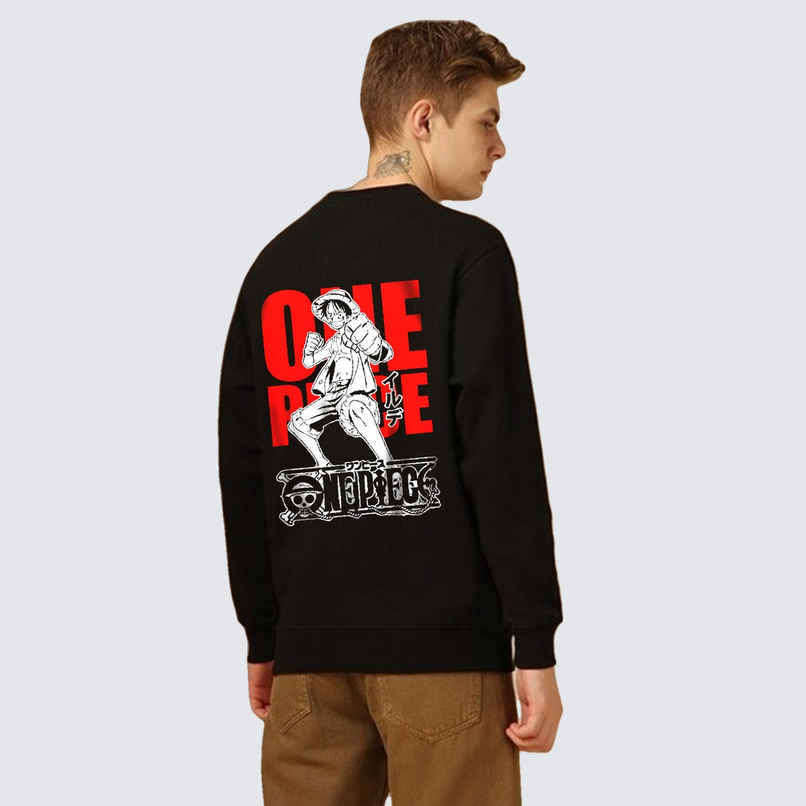 De Tees Men's Sweatshirt | One Piece | Black - XL