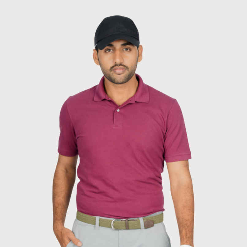 Decathon | Inesis Men's Cotton Golf T-shirt | Pink - S