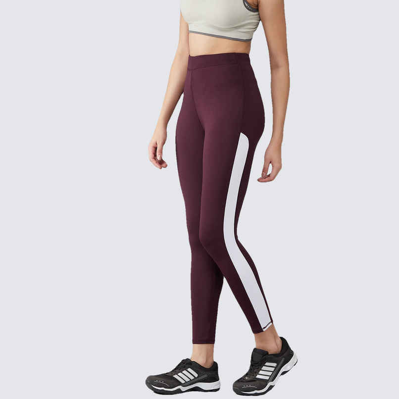 Blinkin Women's Gym Tights & Pants - Maroon | Squat Proof | Active Wear | Yoga Pants | M