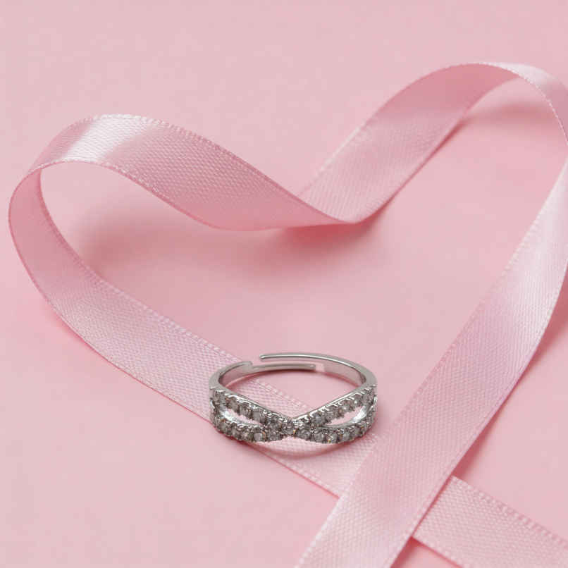 GIVA Silver Infinity Ring