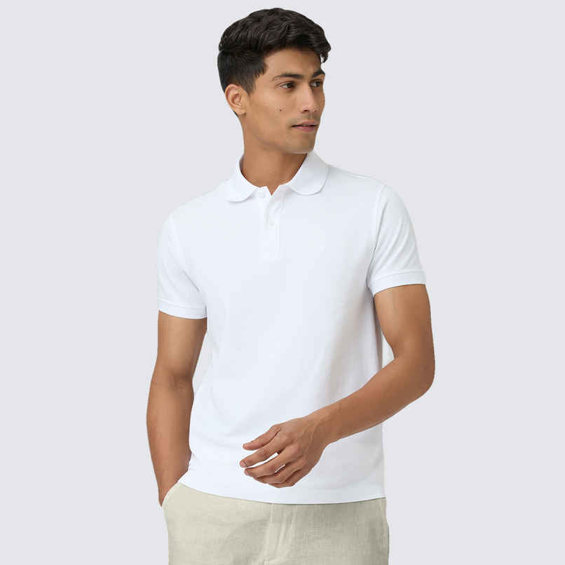 XYXX Nova Polo T-shirt - Polar White | Super Combed Cotton | M
