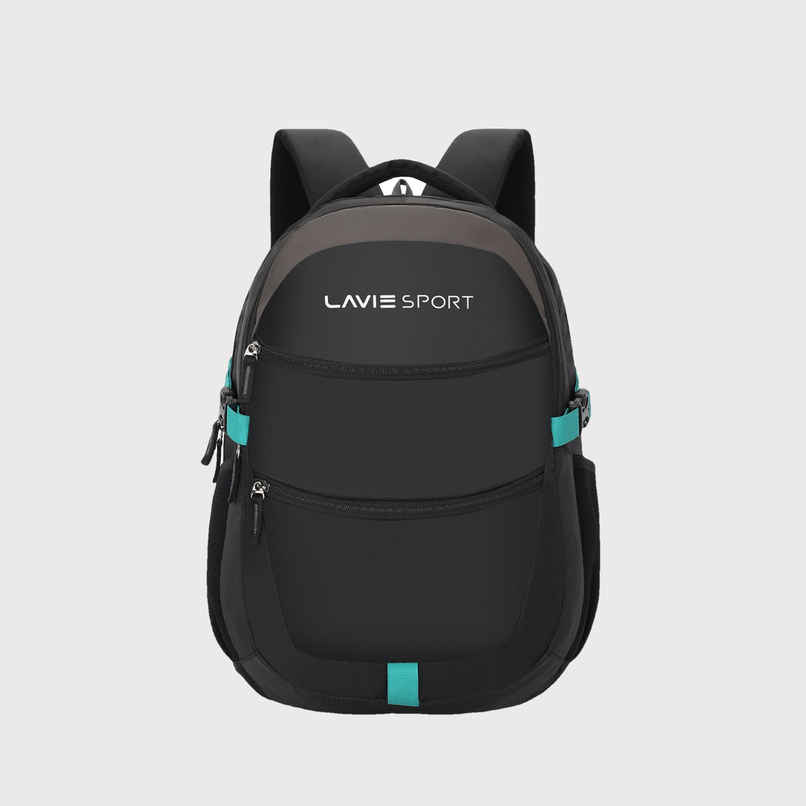 Lavie Sport Unisex Solid Polyester Padded Grab Handle Laptop Backpack | Black | M (31 x 20 x 46 cm)