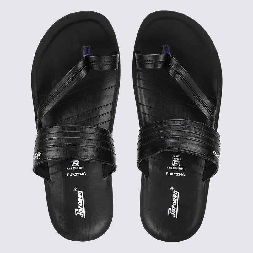 Paragon Men's Black Pu Sandals PUK2234G UK 8