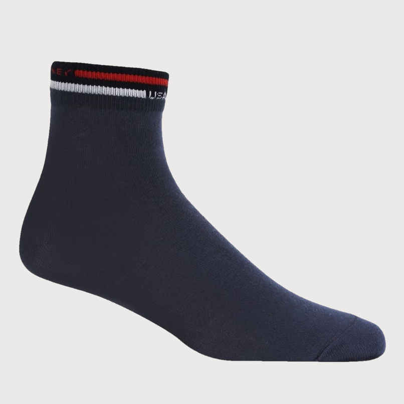 Jockey Men's Solid Cotton, Elastane, and Nylon Ankle Socks | Navy - Free Size Jockey Men's Solid Cotton, Elastane, and Nylon Ankle Socks | Navy - Free Size