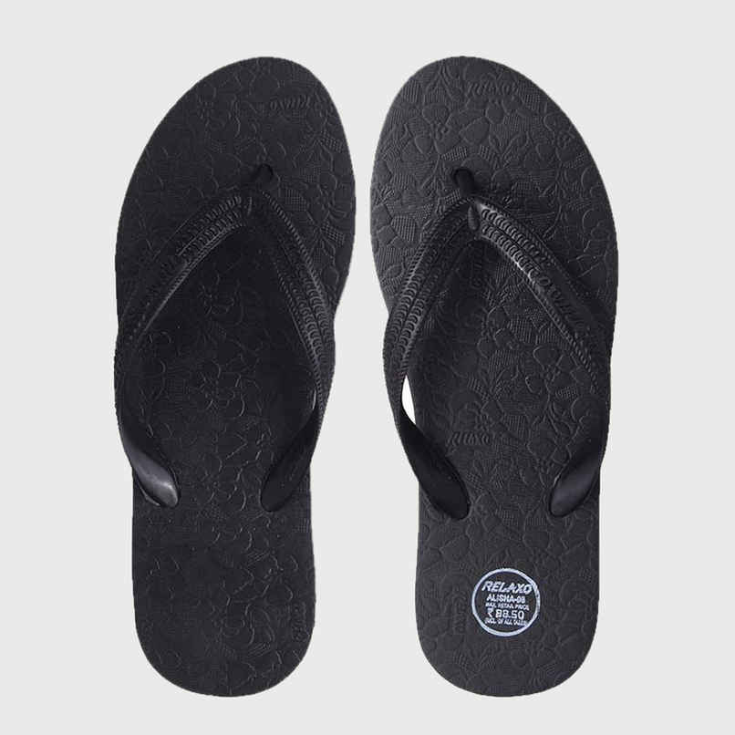 Relaxo Hawai Flip Flop Alisha 09 Black For Women | UK - 03