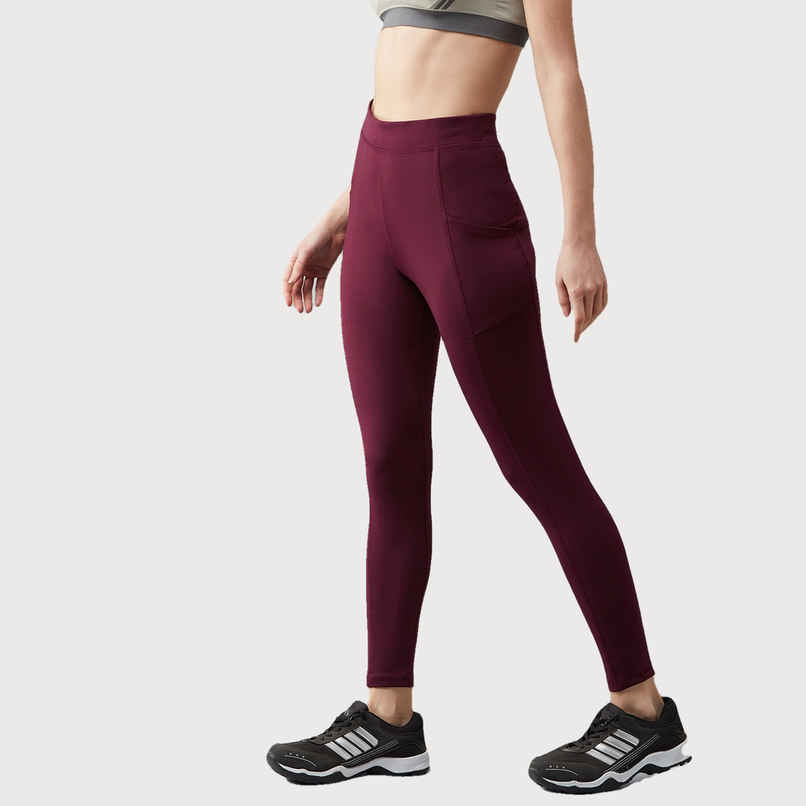 Blinkin Women's Gym Pants & Tights - Maroon | Stretchable | With Side Pockets | XXl