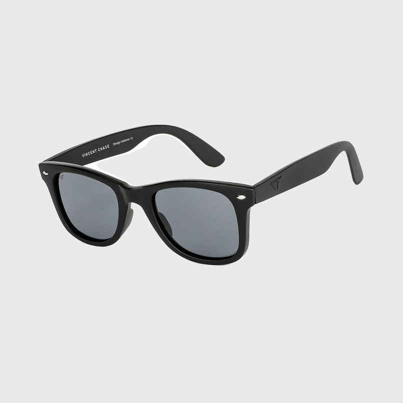 Vincent Chase By Lenskart Unisex Polycarbonate Wayfarer Sunglasses | Black - L