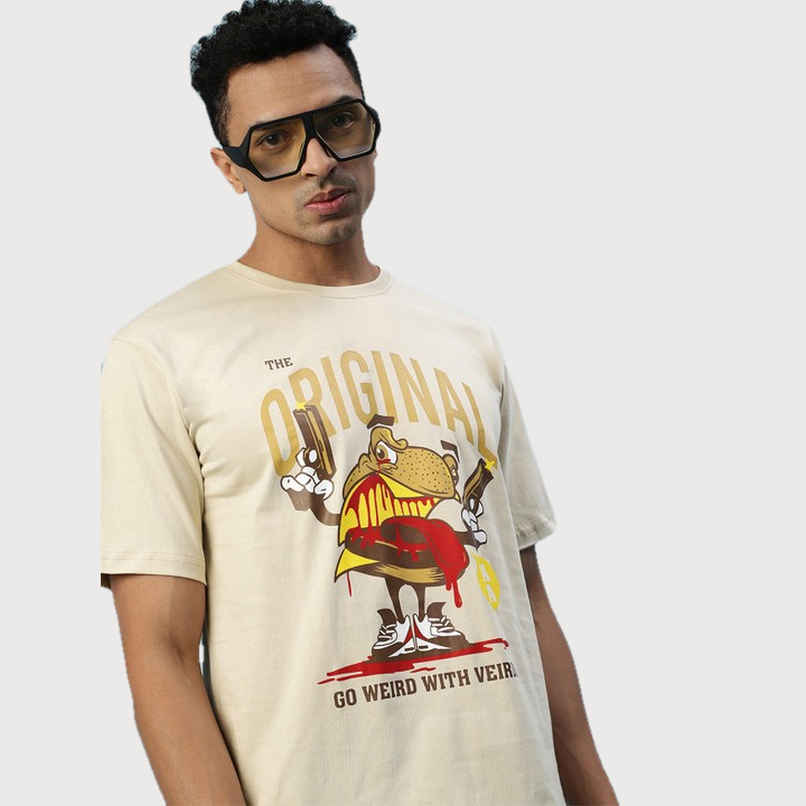 VEIRDO Men's Printed Oversized T-shirt | OS 100 FRGORGNL SW | Swan White - L VEIRDO Men's Printed Oversized T-shirt | OS 100 FRGORGNL SW | Swan White - L