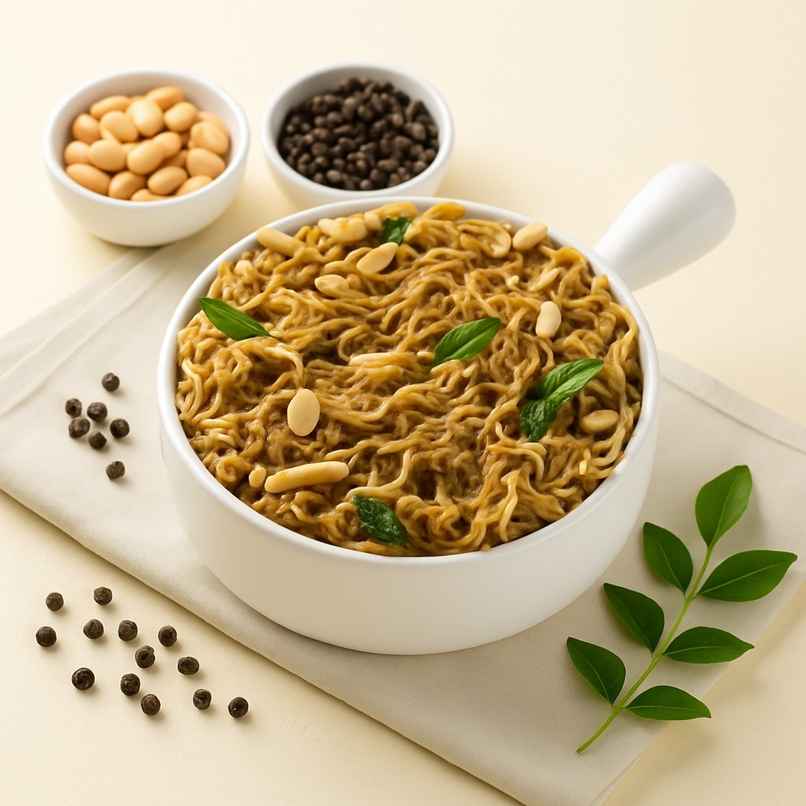 Black Pepper Maggi with Peanuts
