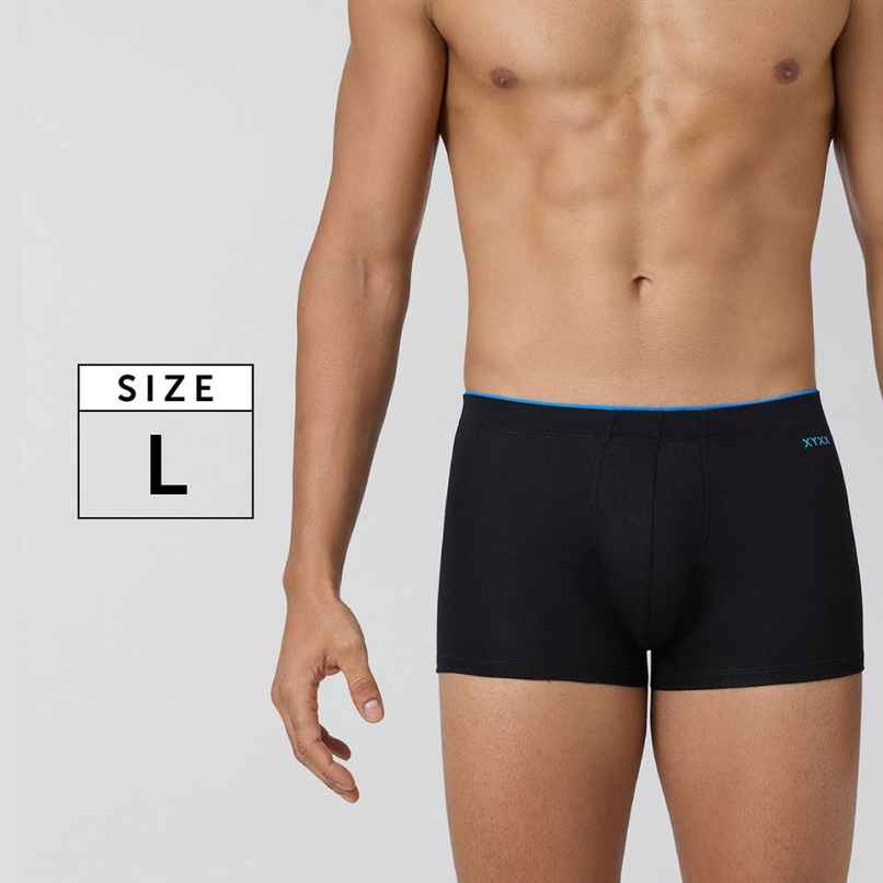 XYXX Men's Uno Modal Solid Trunks Pack of 1, Black| L XYXX Men's Uno Modal Solid Trunks Pack of 1, Black| L