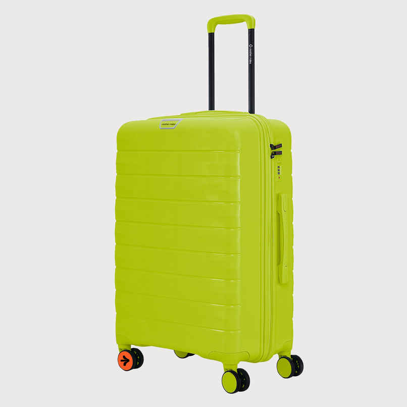 Nasher Miles Vienna Check-In Hard Sided Polypropylene 24 Inch|65 cm Trolley Bag - Neon Lime Nasher Miles Vienna Check-In Hard Sided Polypropylene 24 Inch|65 cm Trolley Bag - Neon Lime