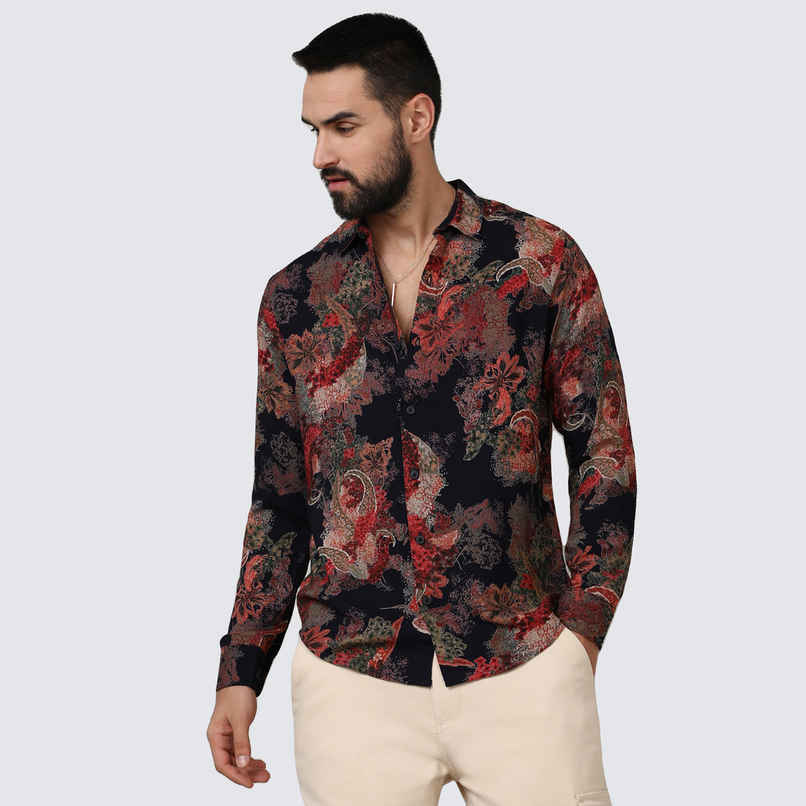 Men's Regular Fit Paisley Flora Shirt