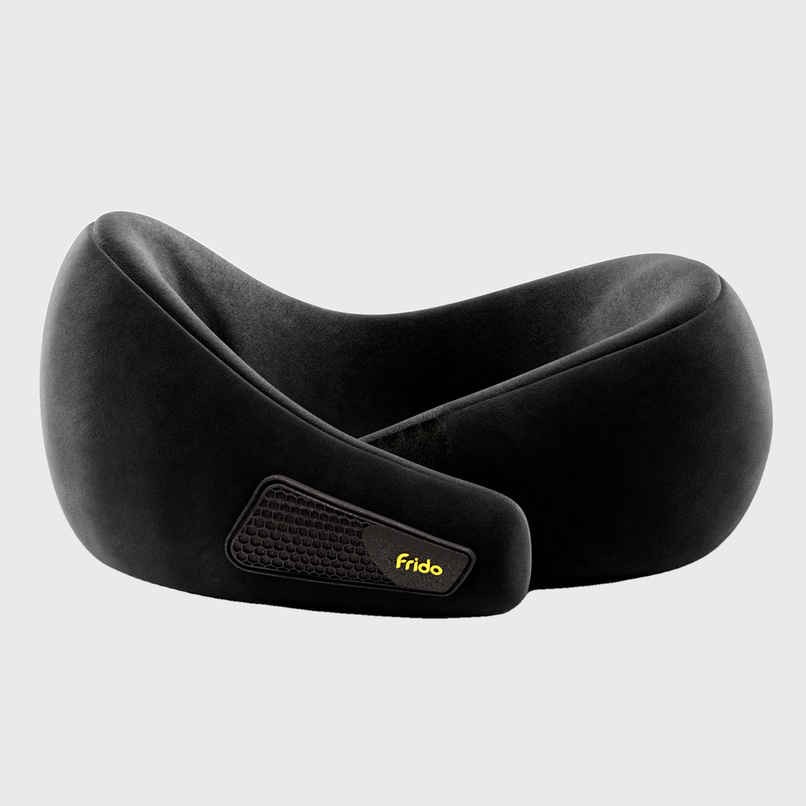 Frido Unisex Solid Memory Foam Neck Pillow | Core Black - Free Size Frido Unisex Solid Memory Foam Neck Pillow | Core Black - Free Size