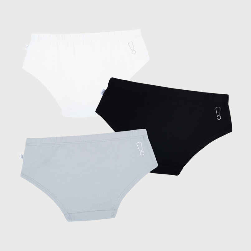 PlanB Pack of 3 Girl Basic Hipsters Black, Grey, White - 14-16 Yrs Panty PlanB Pack of 3 Girl Basic Hipsters Black, Grey, White - 14-16 Yrs Panty