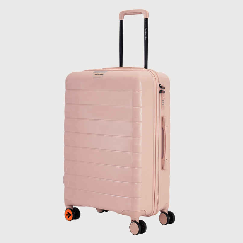 Nasher Miles Vienna Check-In Hard Sided Polypropylene 24 Inch|65 cm Trolley Bag - Peach