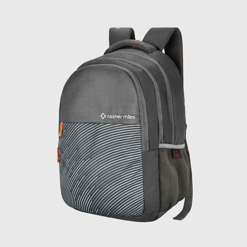 Nasher Miles Wave Backpack- Unisex- 3 Compartment Casual College Bag- Grey- 45L Nasher Miles Wave Backpack- Unisex- 3 Compartment Casual College Bag- Grey- 45L