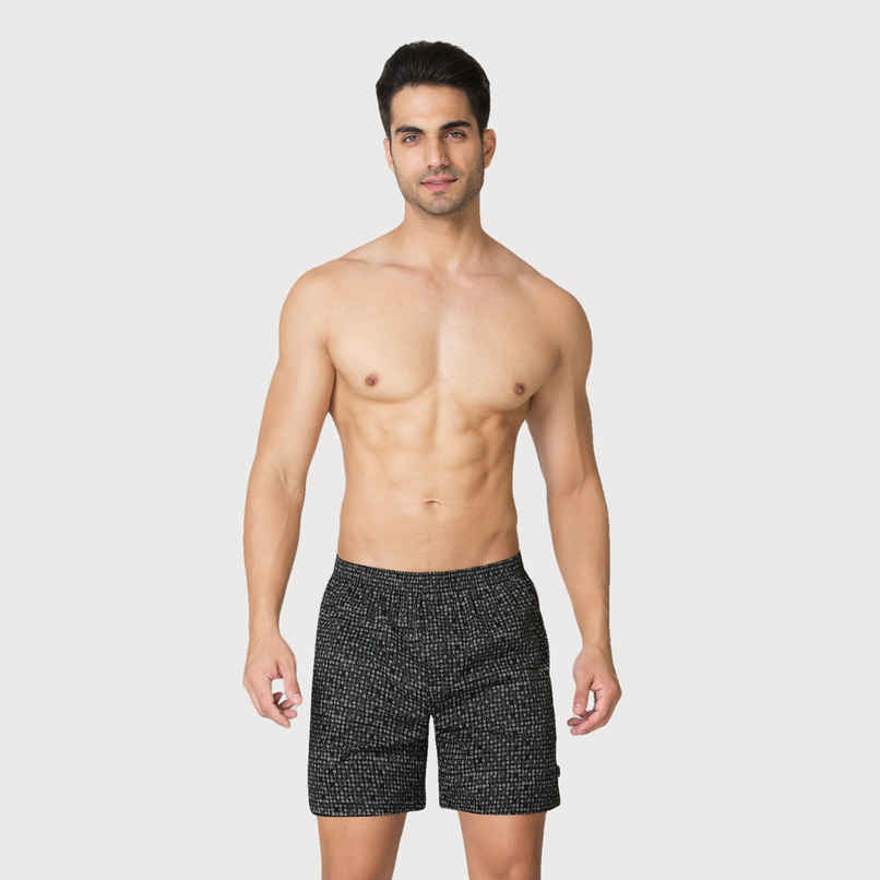 Van Heusen Apparel Men's Printed Functional Pockets Ultra Soft Boxer Shorts - L