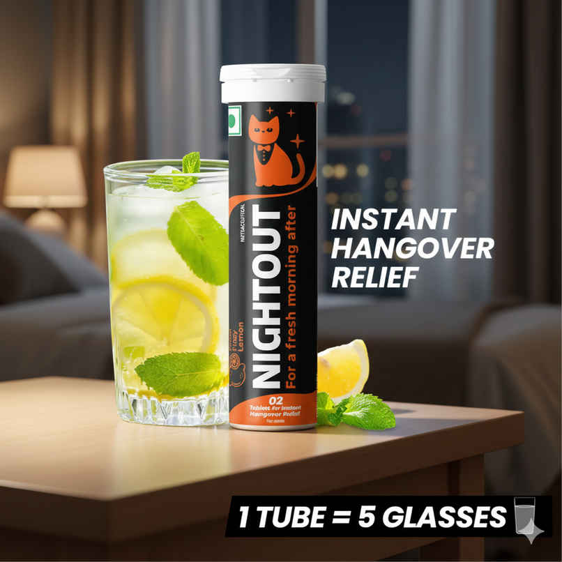 Fast&Up Nightout Instant Hangover Relief Drink |Fizzy Lemon Flavour