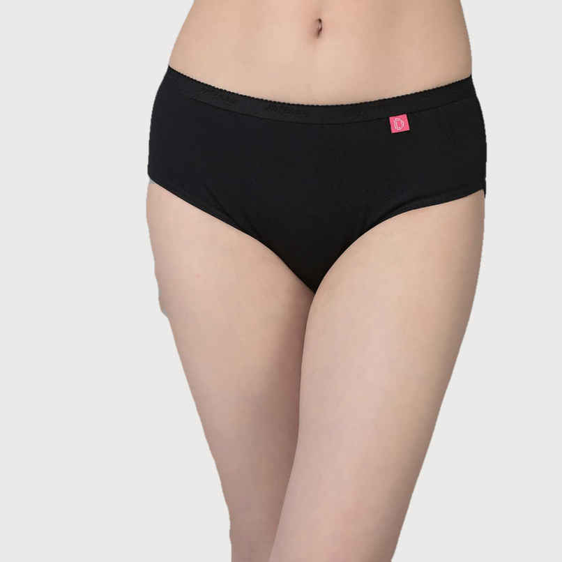 Dollar Missy Women's Combed Cotton Solid Outer Elasticated Hipster Panty | Pack Of 2 Assorted - XXL