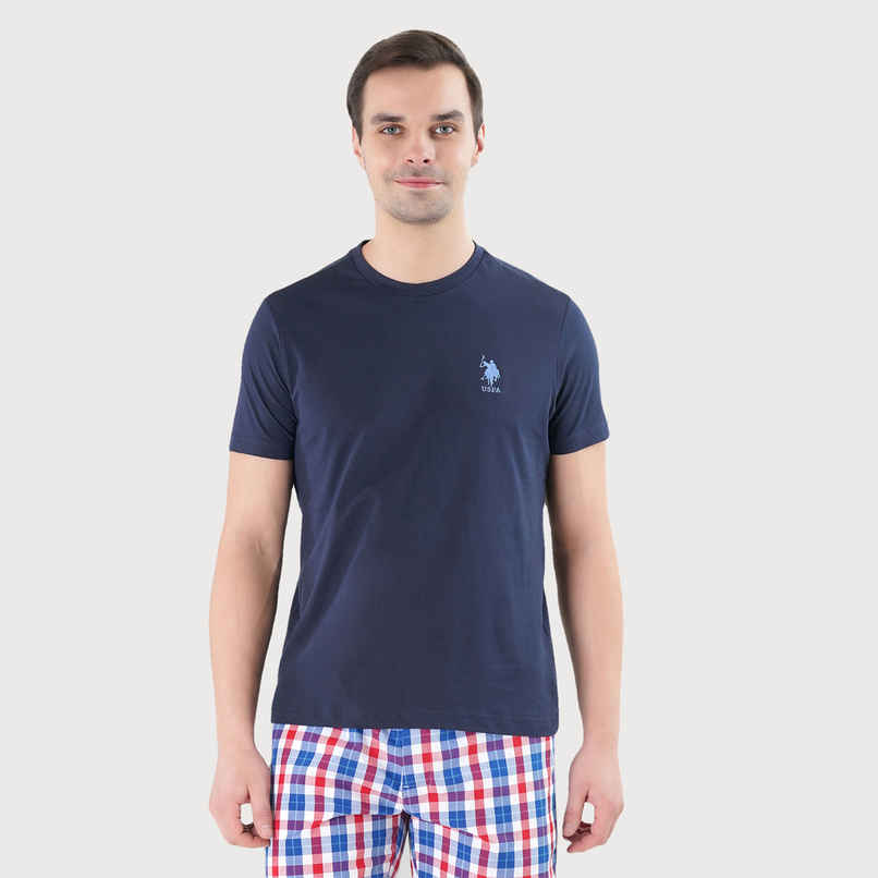 U.S. Polo Assn. Men's Crew Neck Embroidered Logo Lounge T-Shirt | Navy - M U.S. Polo Assn. Men's Crew Neck Embroidered Logo Lounge T-Shirt | Navy - M