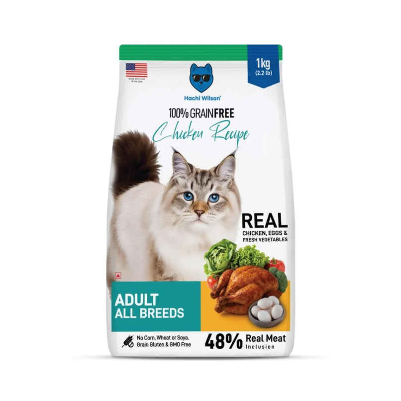 Hachi Wilson Premium Cat Food | Grain-Free | High-Protein | Real Chicken & Eggs | USFDA Approved