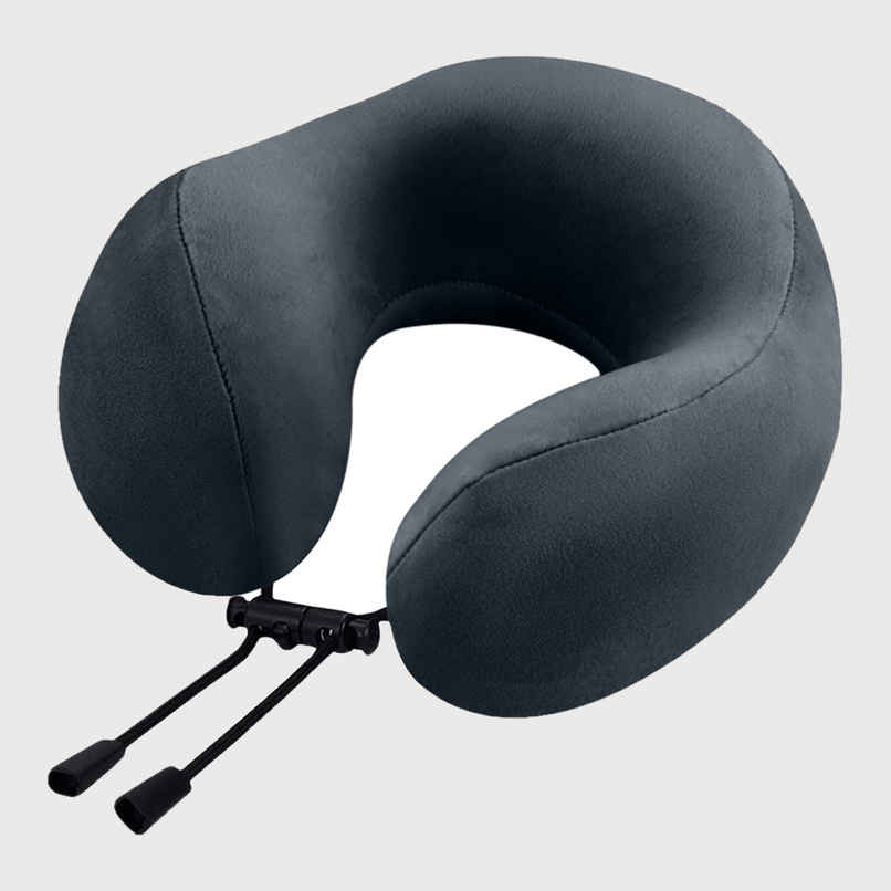 Billebon Unisex Memory Foam Neck Pillow | Grey - One Size