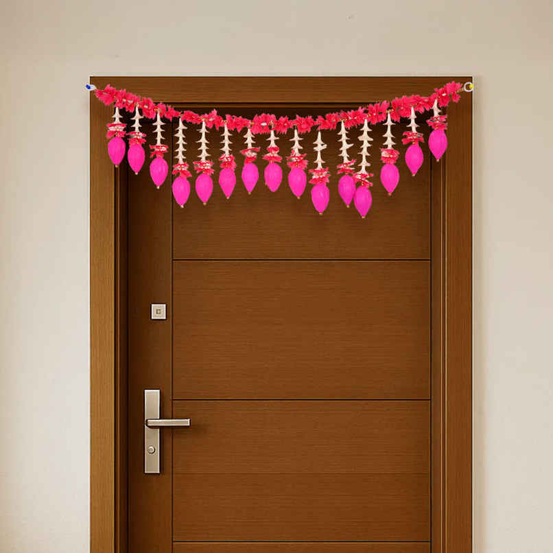 Artificial Lotus Bud Toran - Handcrafted paper construction | Perfect For Festive Decoration | 1 Pcs | Se7en