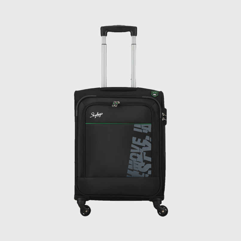 Skybags Unisex Solid Polyester 55 L Trolley Bag | Black - S